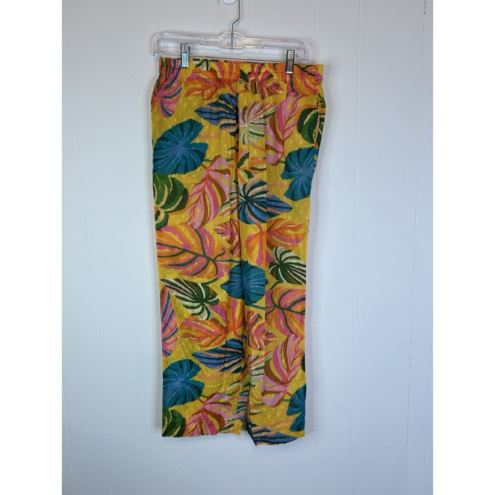 Anthropologie Women's Small Pull On Floral Pants Resortwear Beach 175